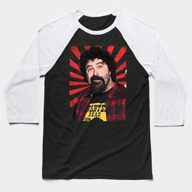 Cactus Jack Wrestling Vintage Fan Art Baseball T-Shirt by Sakonipopart